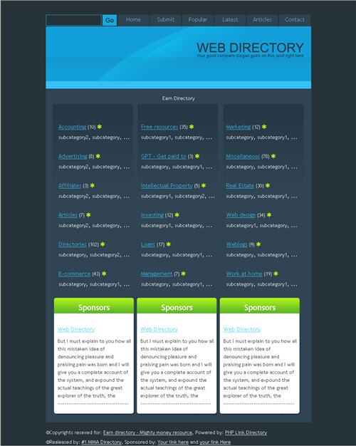 Blue Green Template