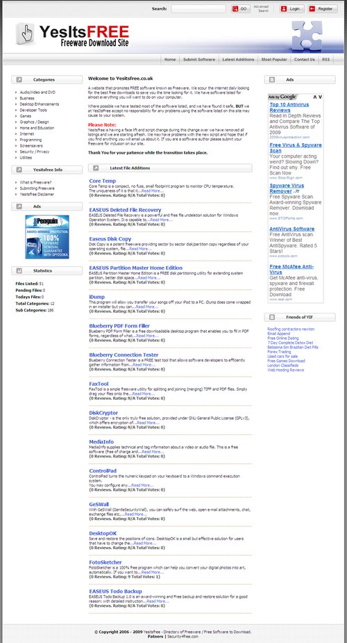 Freeware download site