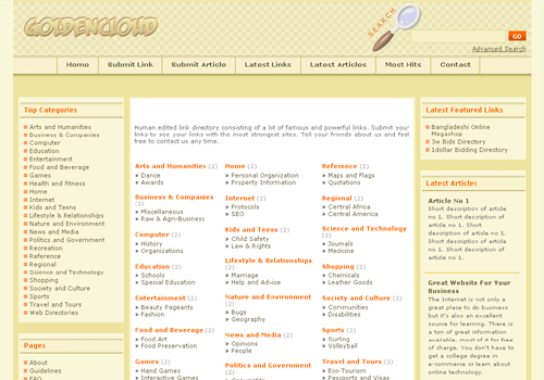 GoldenCloud Template