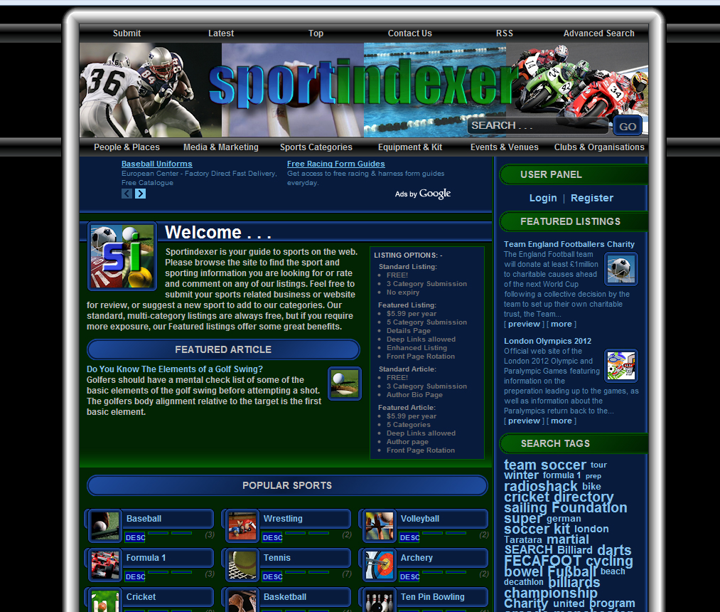 Sport Indexer Site