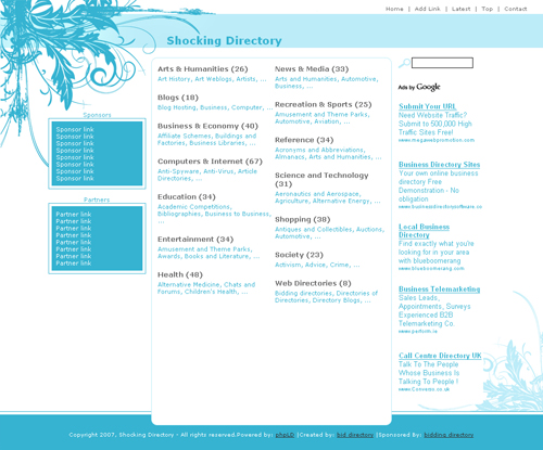 Strange Blue phpLD Template