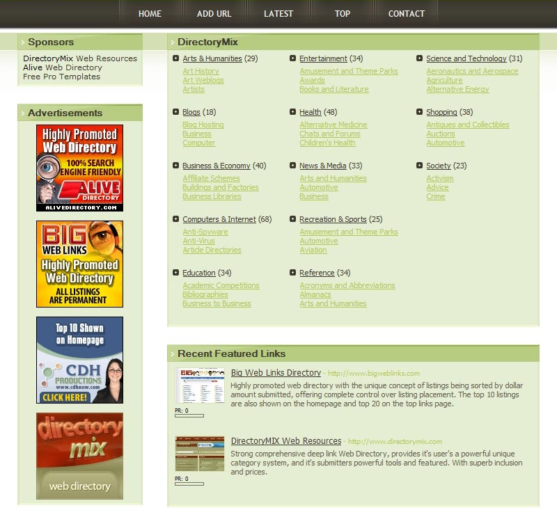 Directory Mint Template